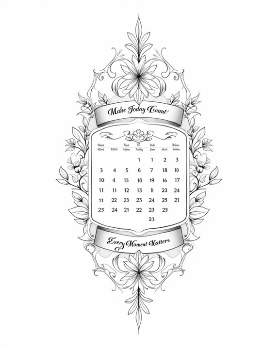 inspiring calendar reminder tattoo