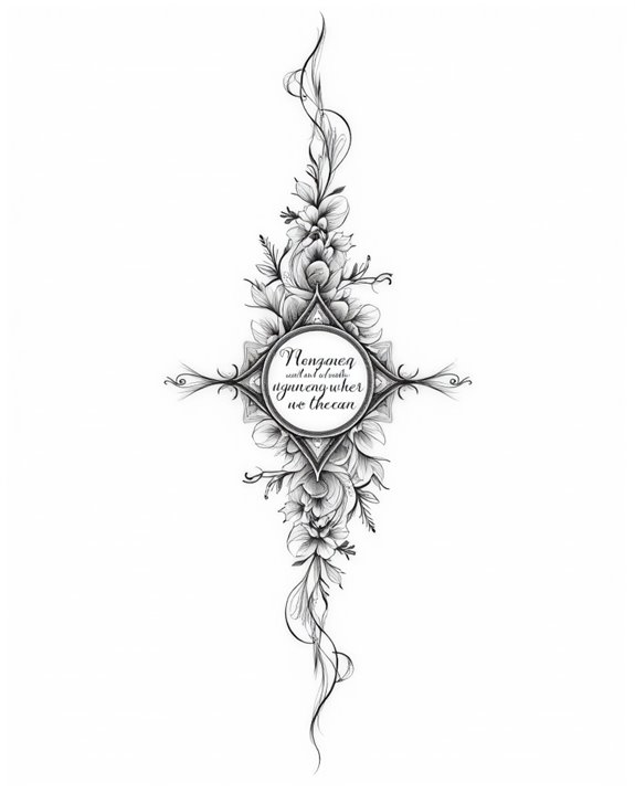 inspiring quote tattoo design