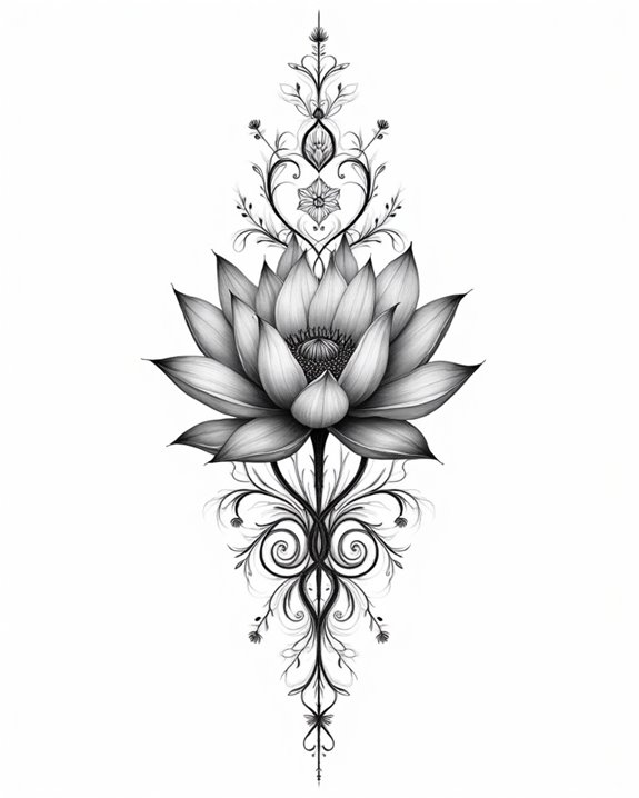 intertwined lotus symbolism