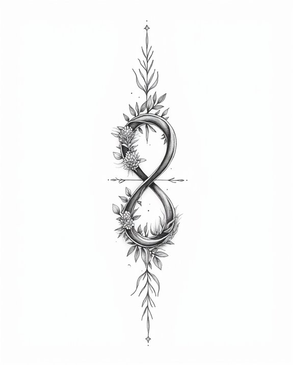 intertwined symbols infinity tattoo