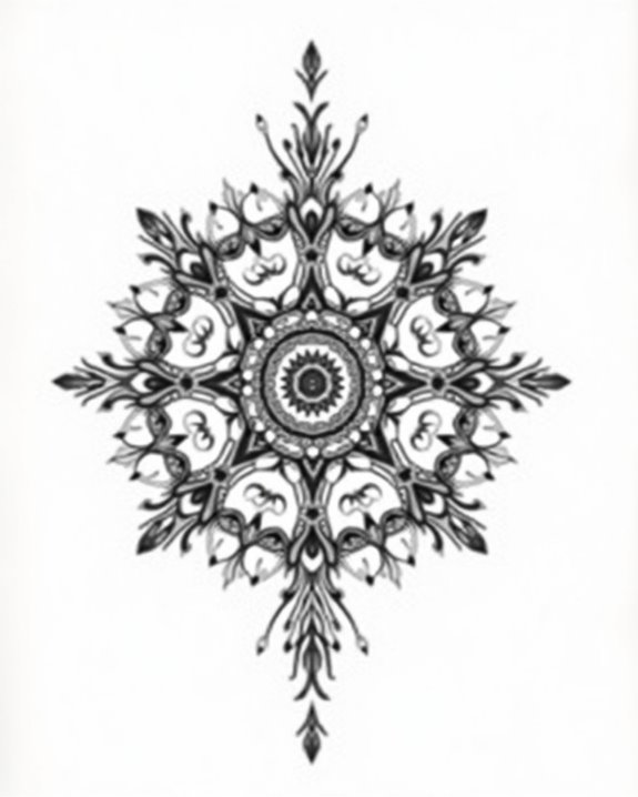intricate boho tattoo design