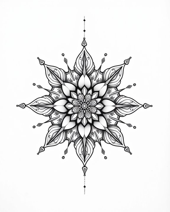 intricate delicate spiritual symbols