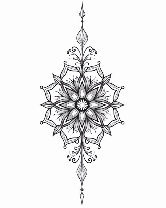 intricate delicate symmetrical pattern