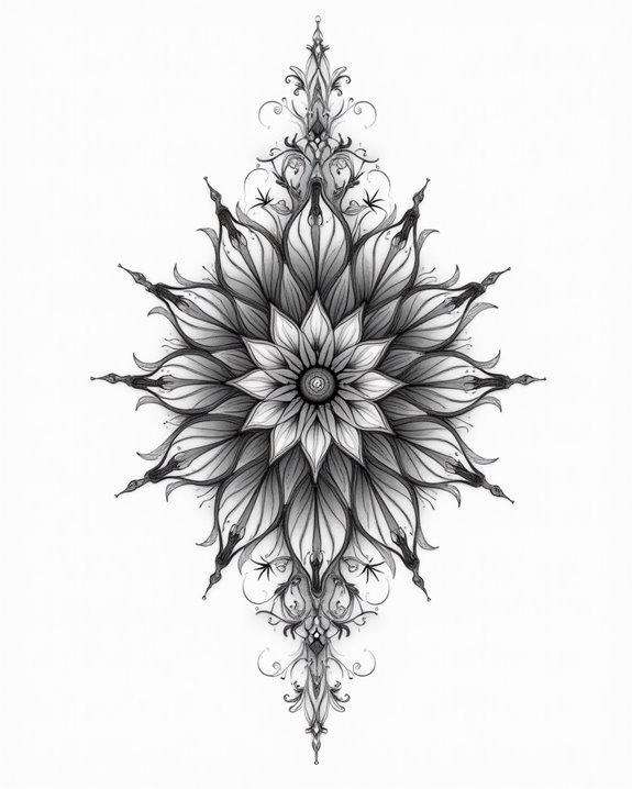 intricate dot work design