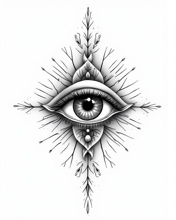 intricate dotwork eye illusions