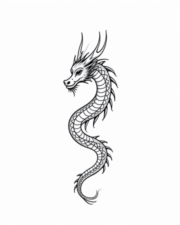 intricate dragon scale artwork