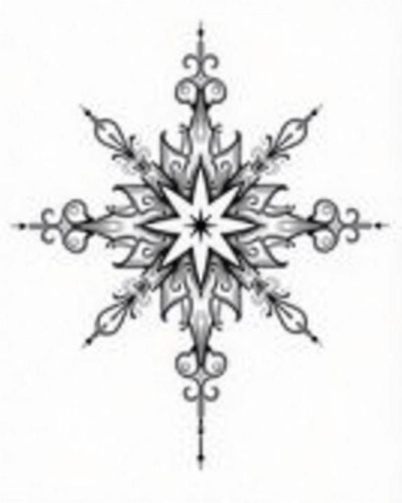 intricate filigree star tattoos