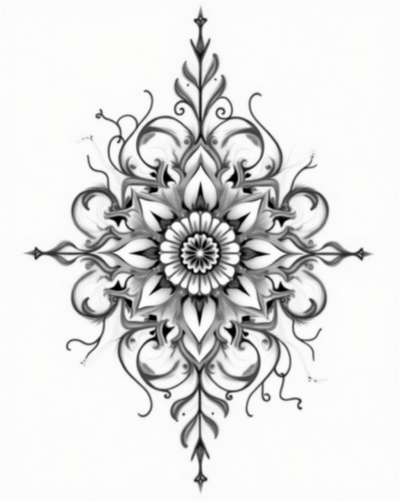 intricate floral symmetry art