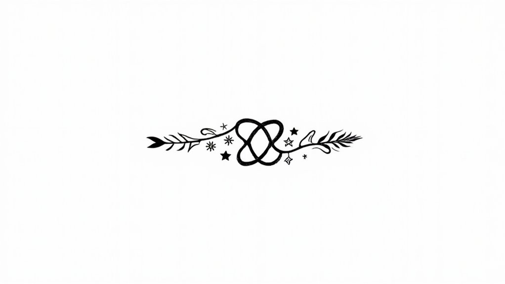 intricate infinity fine line tattoos