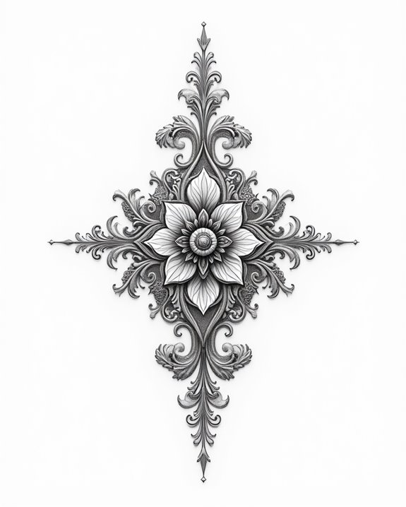 intricate lace and filigree