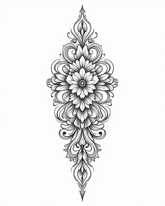 intricate lace forearm design