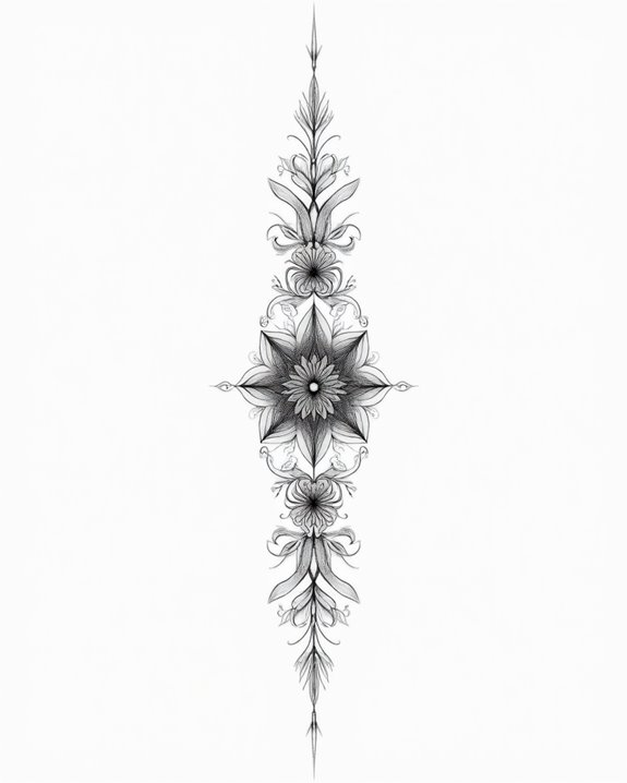 intricate mandala spinal art