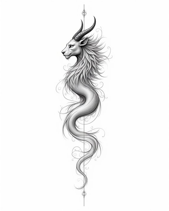 intricate mythic animal artwork