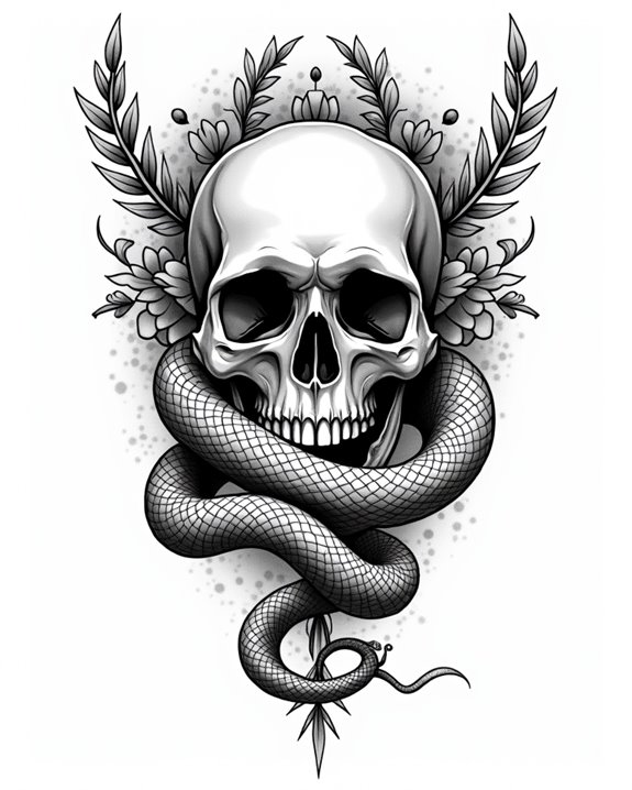 intricate retro symbolism details