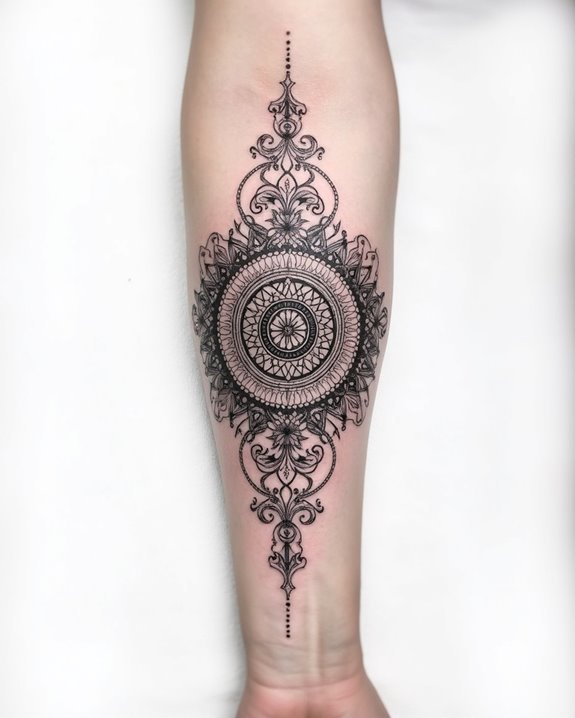 intricate sacred geometric design
