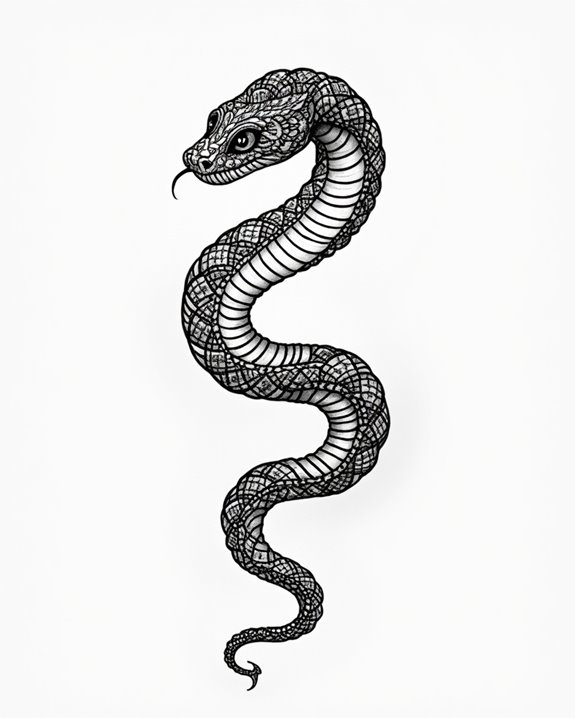 intricate spiritual serpent art