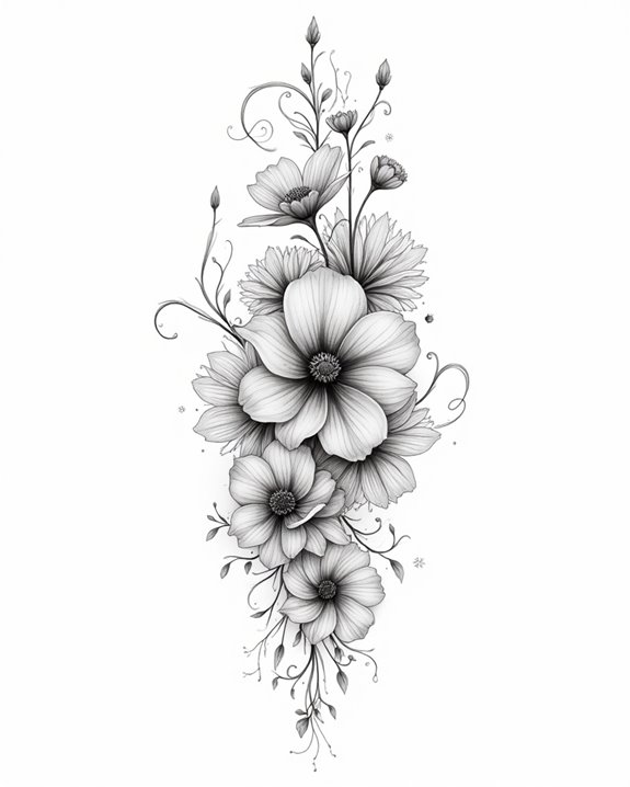 intricate surreal botanical patterns