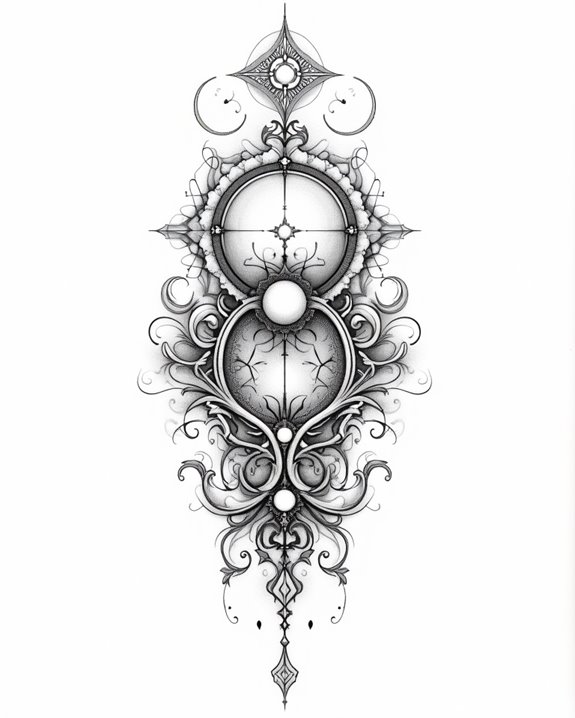 intricate surreal face tattoos