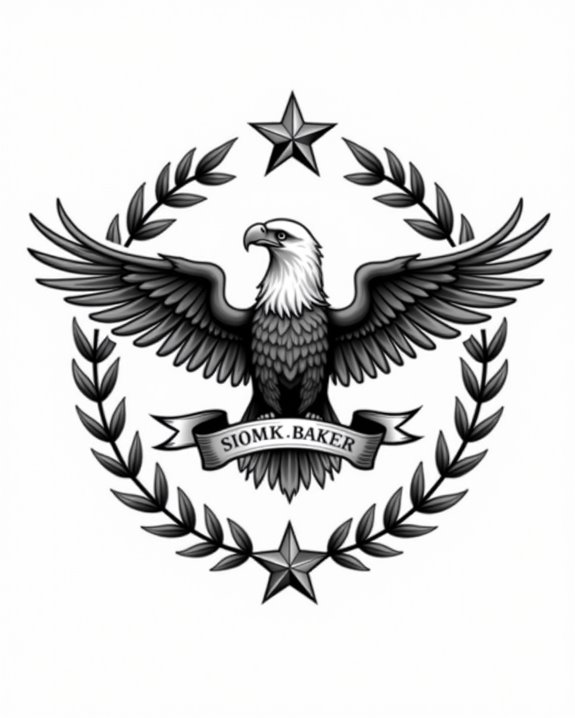 intricate symbolic martial design