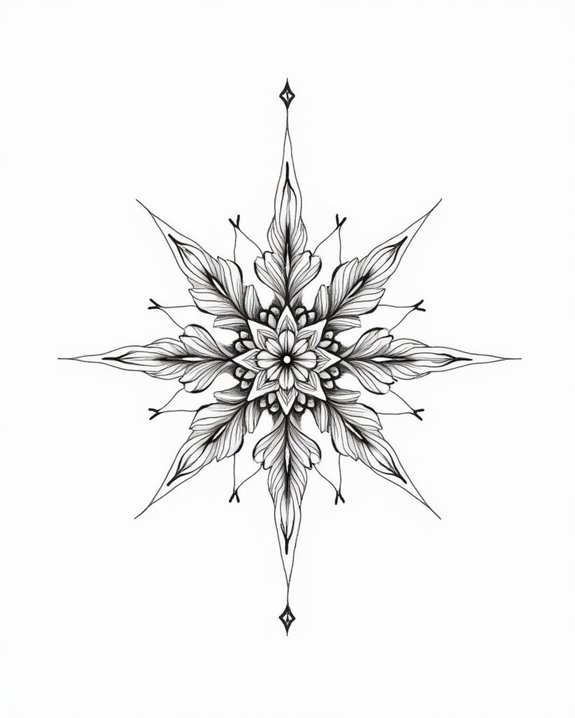 intricate symmetrical delicate patterns