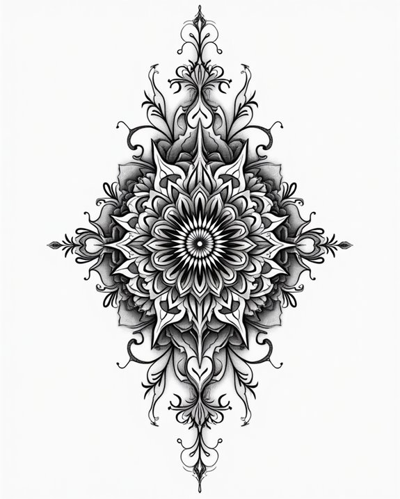 intricate symmetrical mandala art