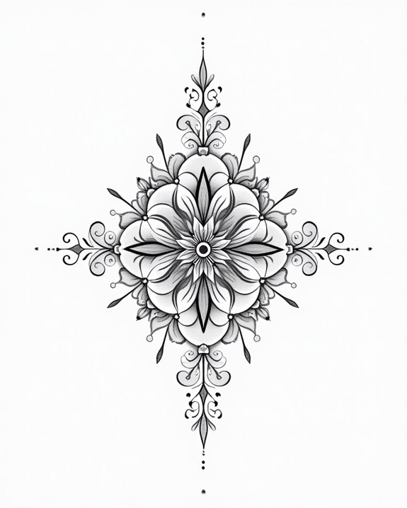 intricate textured dotwork tattoos