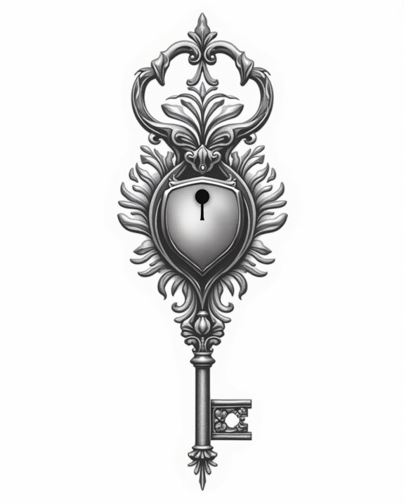 intricate vintage key symbolism