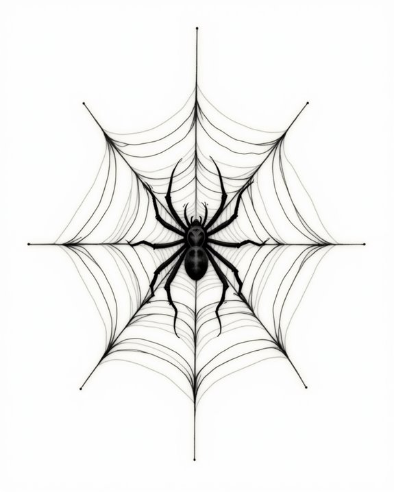 intricate web body art