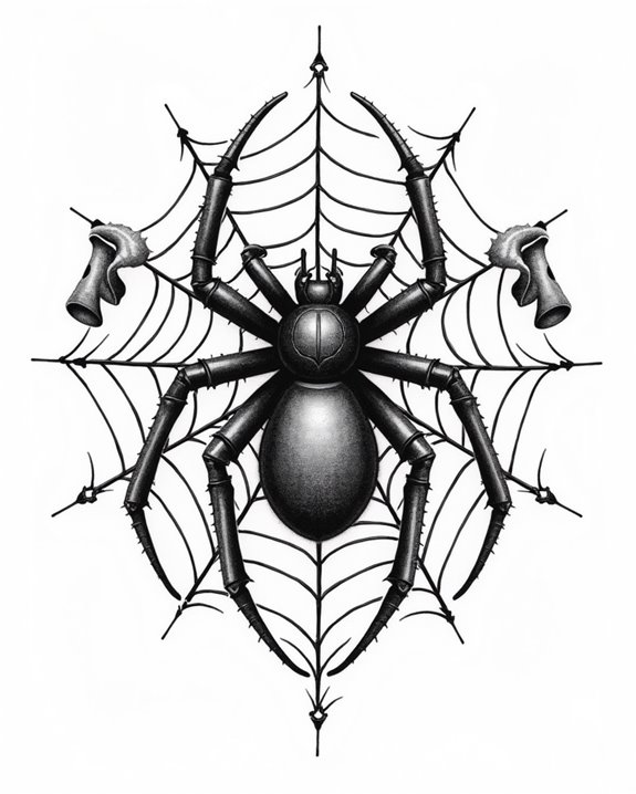 intricate web pattern design