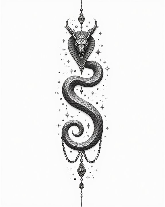 jewelry inspired snake embellishments