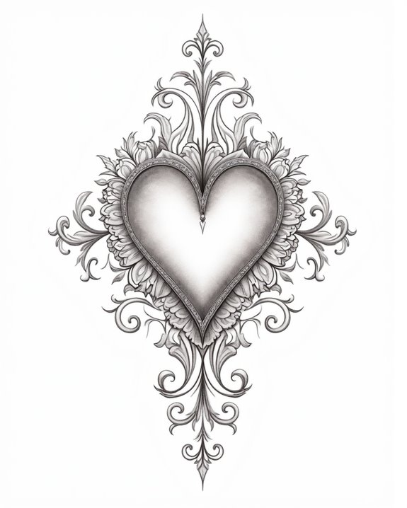 lace heart romantic elegance