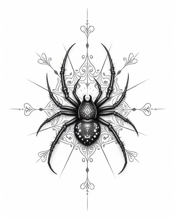 lace web elegant spider