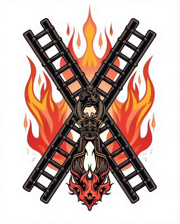 ladder hook firefighter symbol