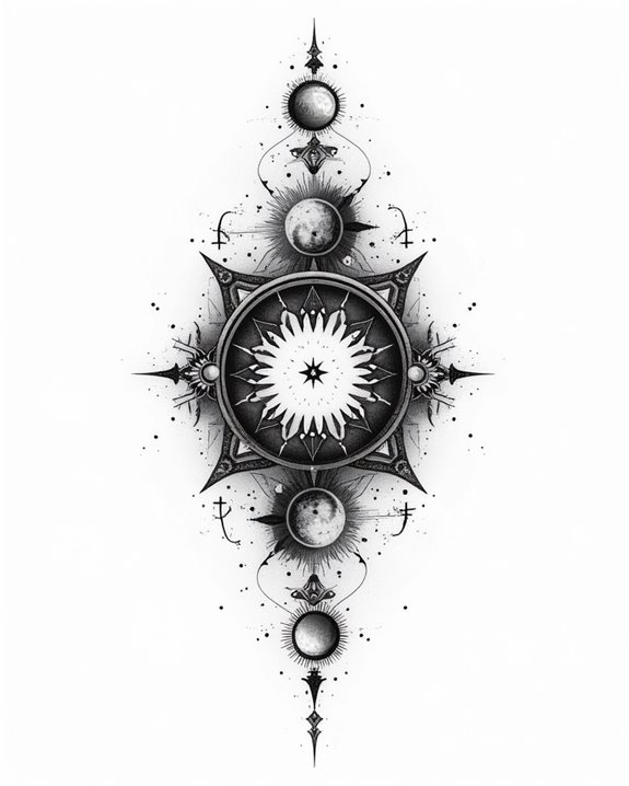 layered cosmic symbol art