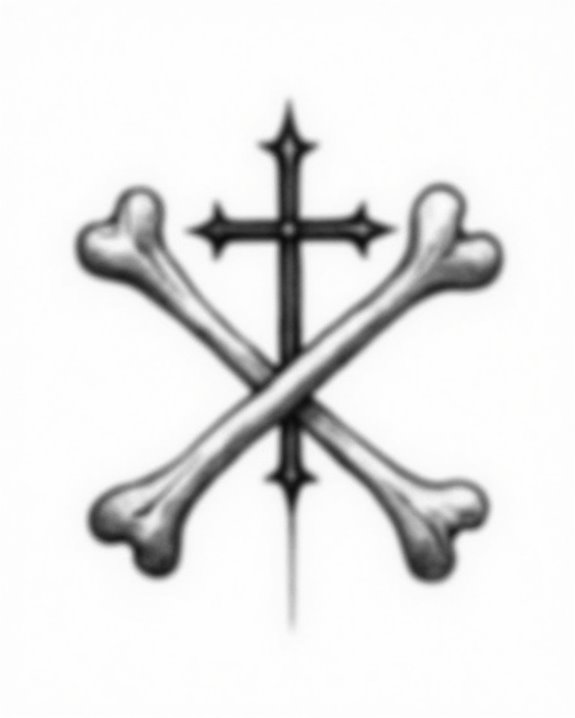 layered crossed bones design
