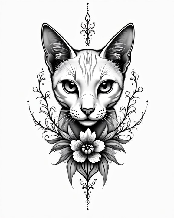 lifelike feline tattoo art