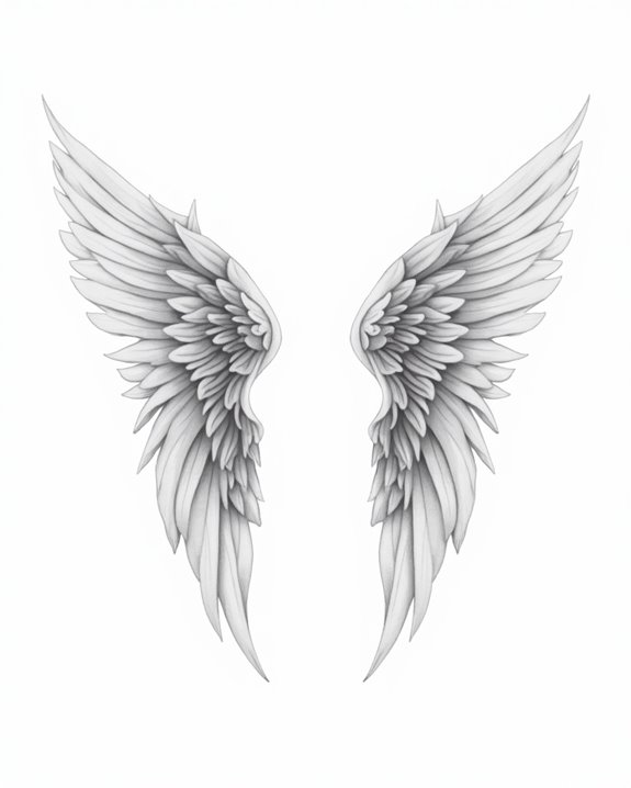 lifelike shaded wing illustrations
