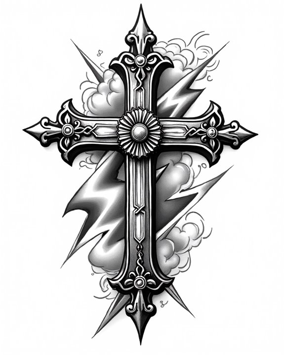 lightning strikes symbolize divine strength