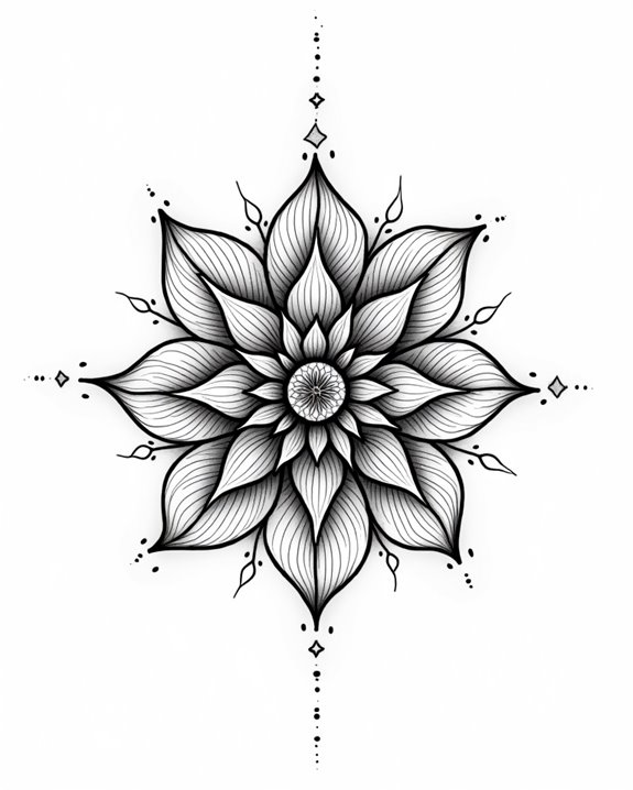 lotus infused sacred geometric art