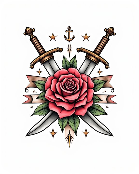 love danger nautical symbols