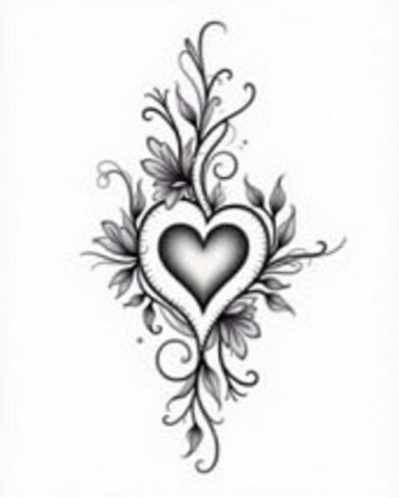 love inspired colorful tattoo design