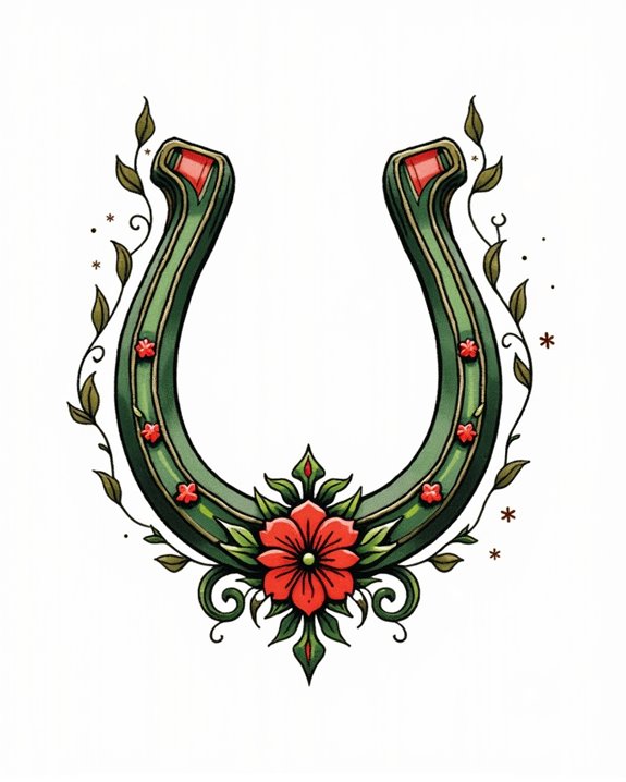 lucky ladybug horseshoe design