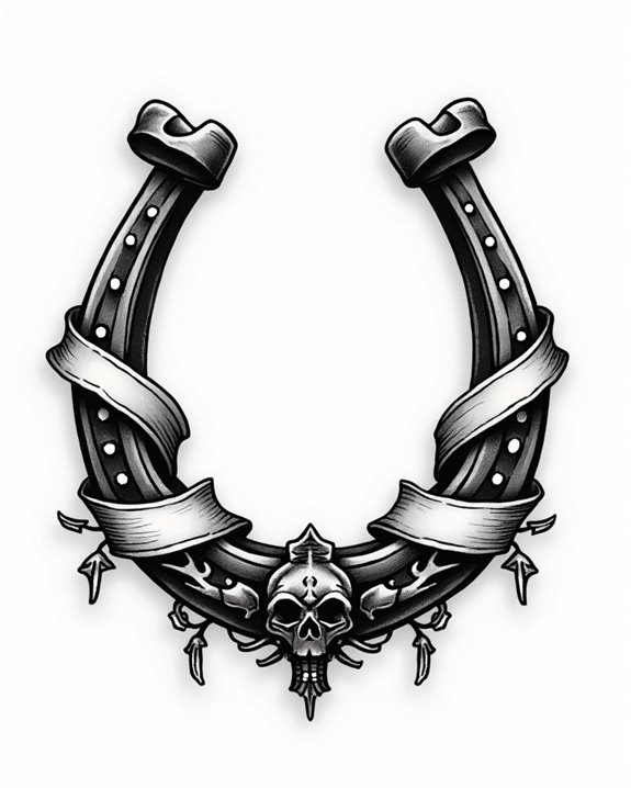 lucky pirate horseshoe tattoo