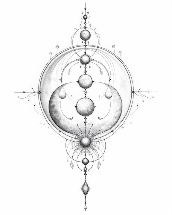lunar cycle spiritual tattoos