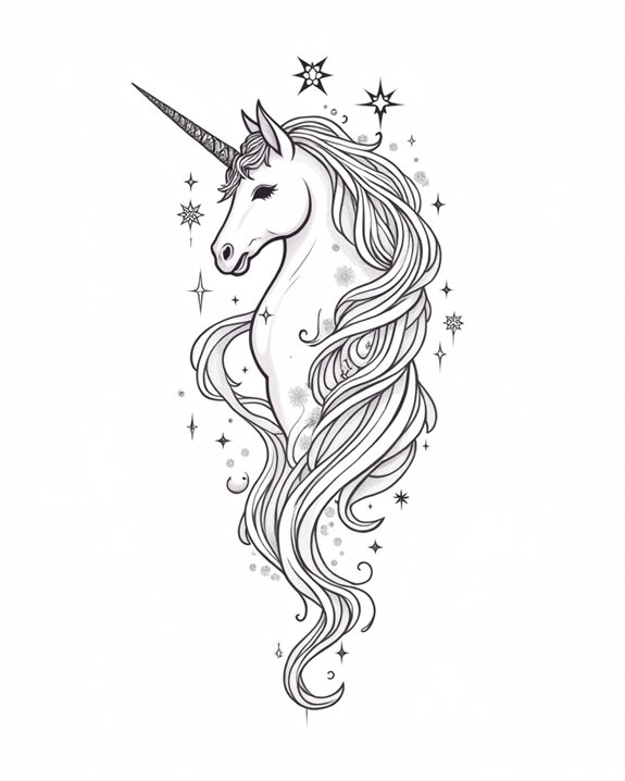 magical unicorn and rainbows