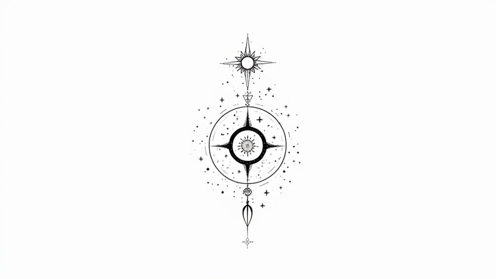 magical zodiac forearm tattoos