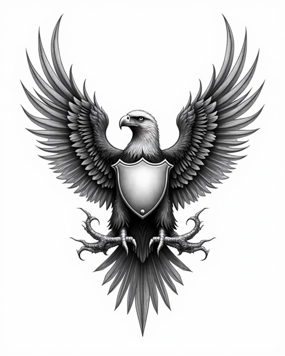 majestic eagle feather details
