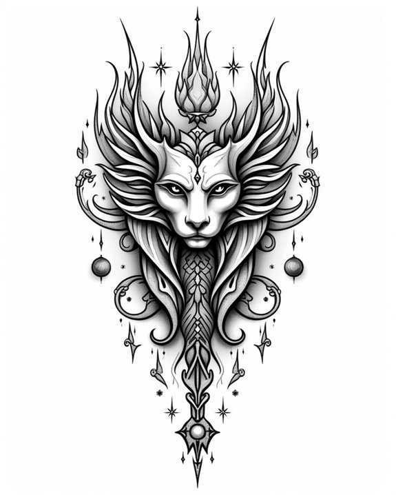 majestic egyptian mythical guardian