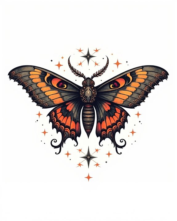 malevolent moth in flight