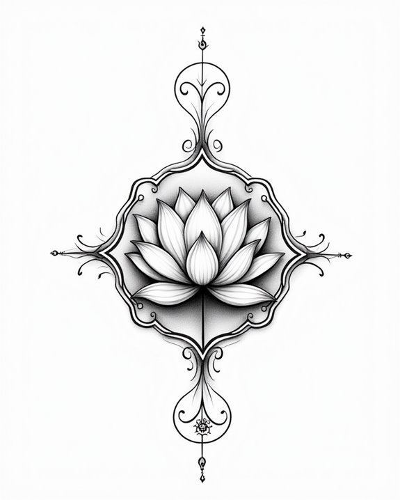 mandala encloses mindfulness symbol